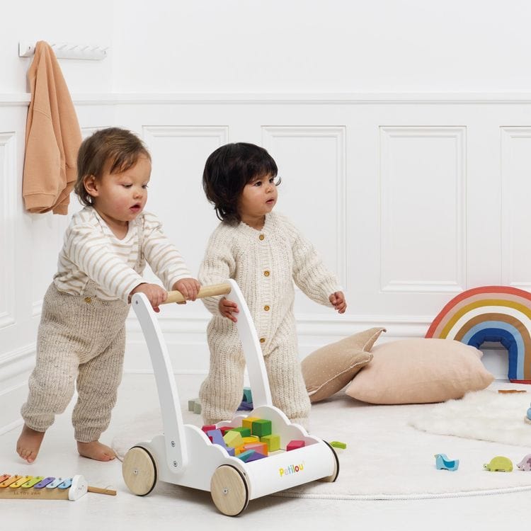 Le Toy Van - Rainbow Baby Walker & Puzzle - 45 Blocks - Infants