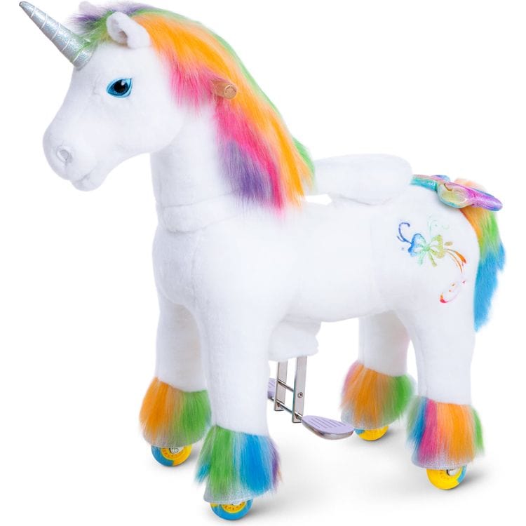 PonyCycle, Inc. - Rainbow Model X Ride-On Unicorn - 4-7 Years - Outdoor