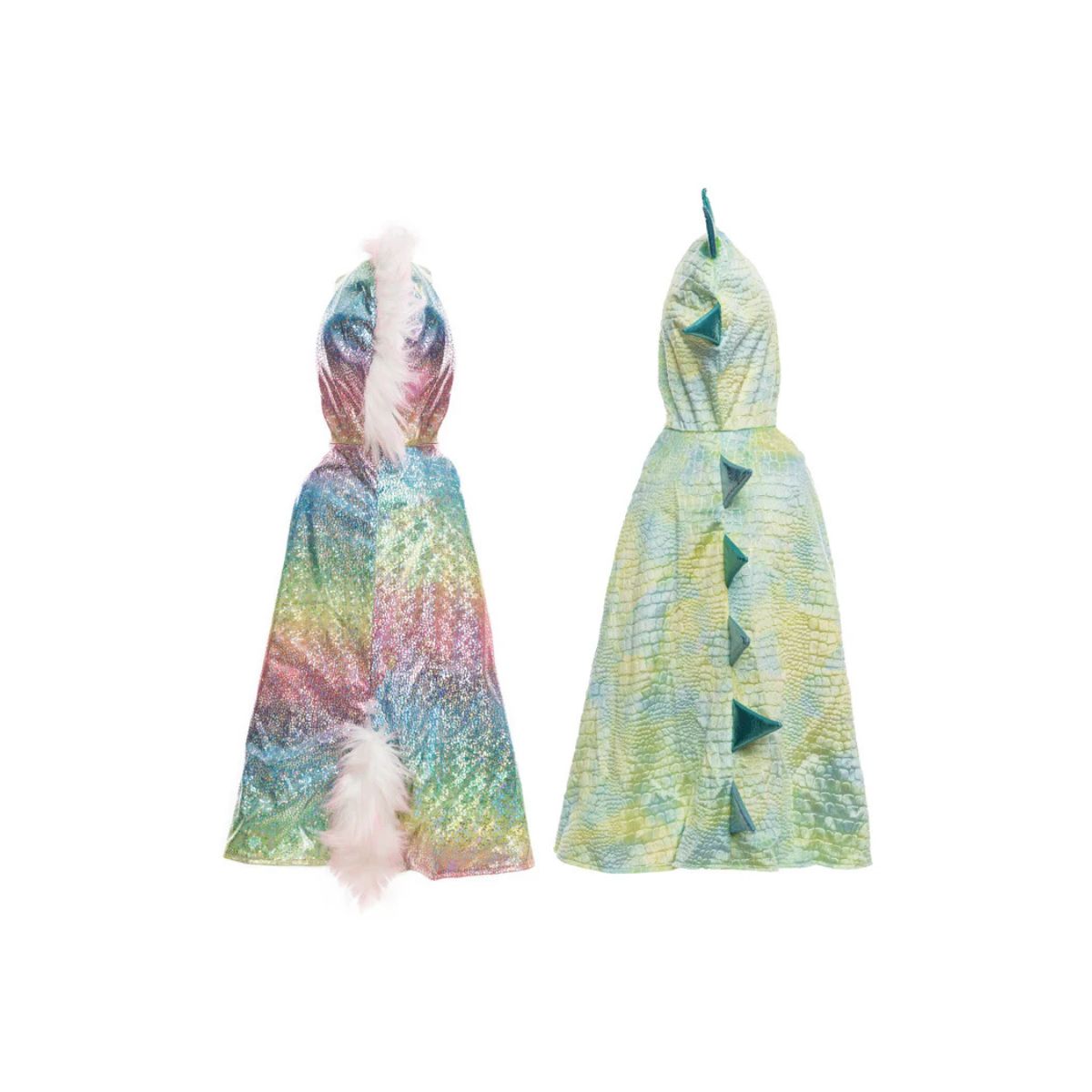 Great Pretenders - Rainbow Reversible Unicorn Dragon Cape - Size 5-6 Years - Dress up