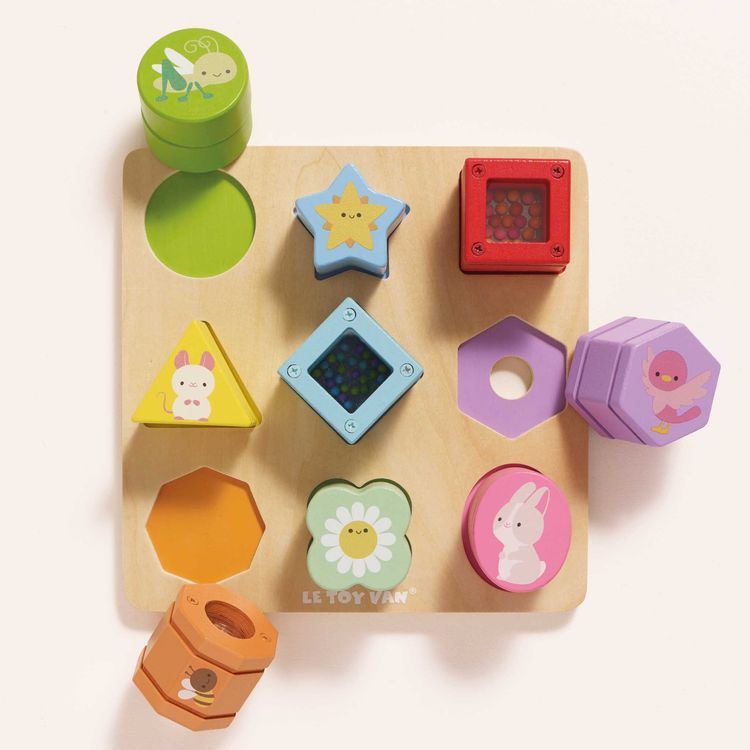 Le Toy Van - Rainbow Sensory Shape Sorter - 10 Pieces - Infants