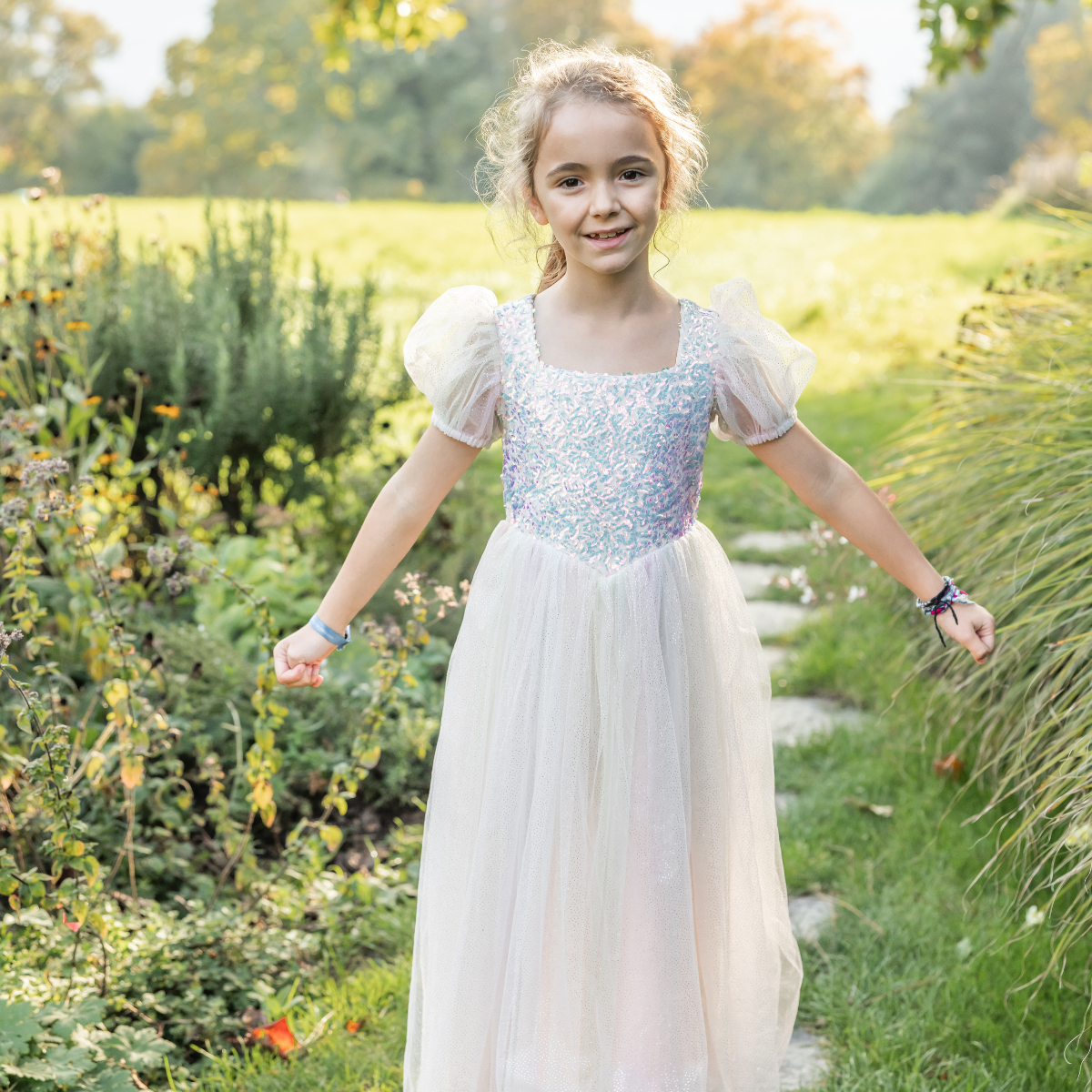 Great Pretenders - Rainbow Sherbert Sparkle Dress - Size 5-6 Years - Dress up
