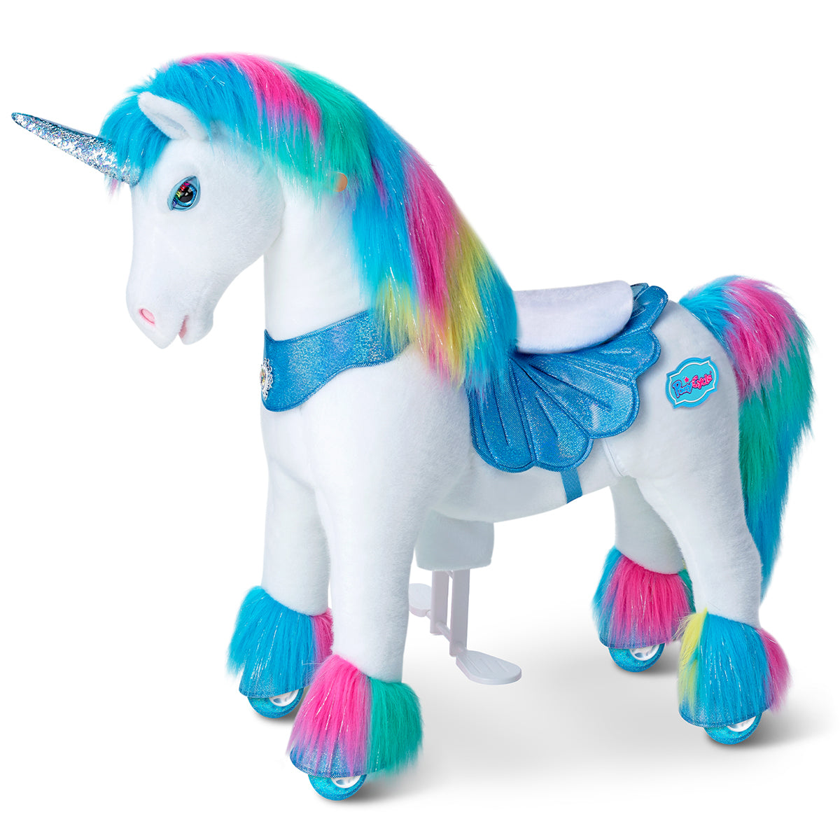 PonyCycle, Inc. - Rainbow Unicorn Model Y Ride on Toy - 4-7 Years - Outdoor