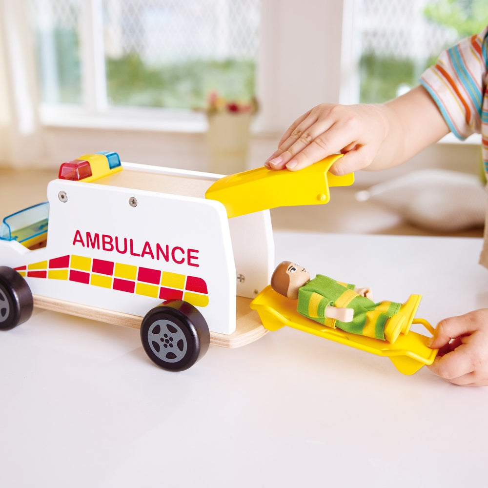 Hape - Rapid Response Toy Ambulance - Preschool