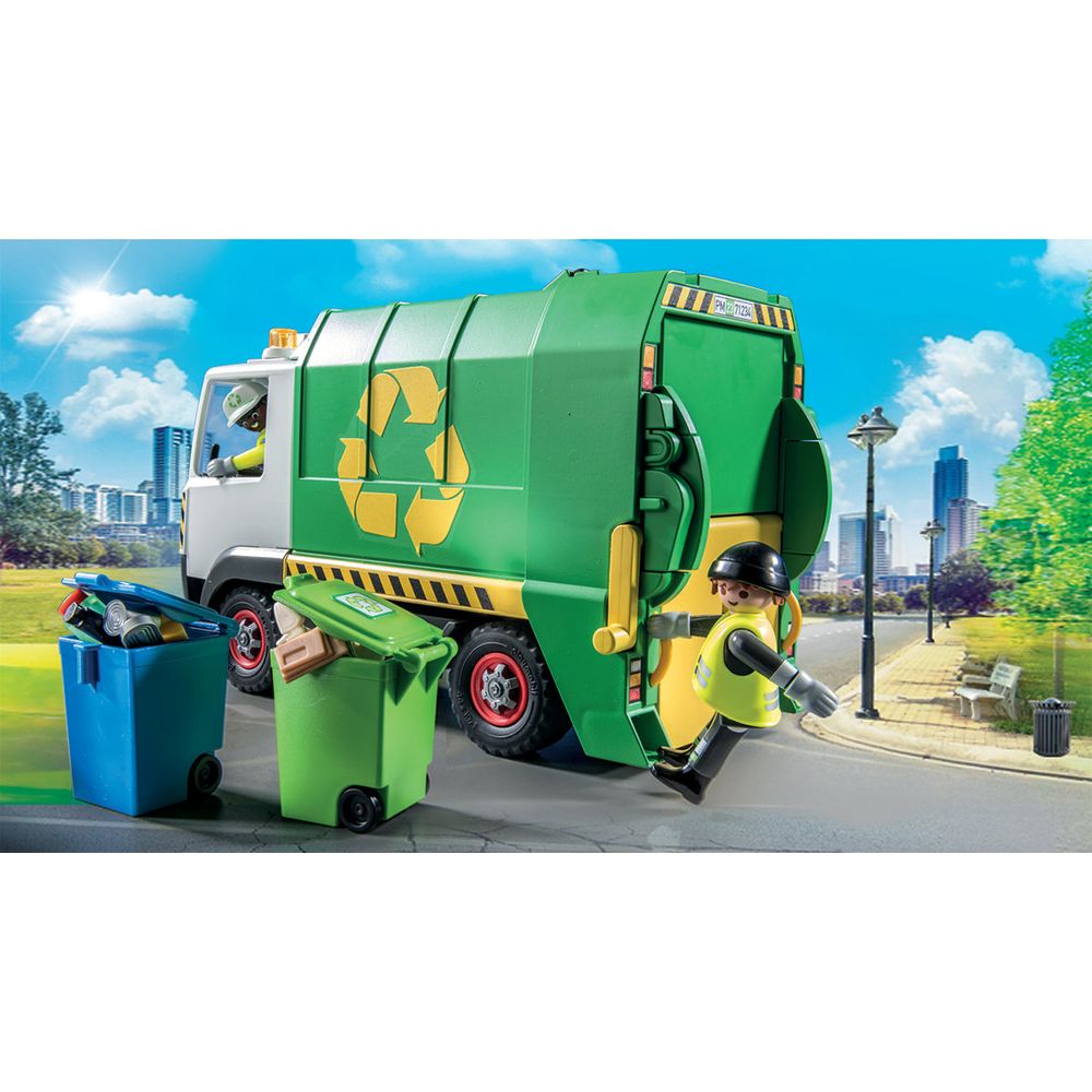 Playmobil - Recycling Truck with Accessories and 2 Figures - Preschool