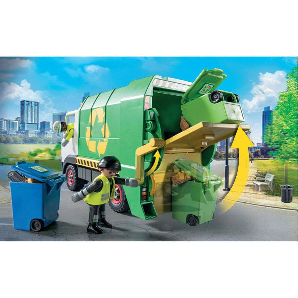 Playmobil - Recycling Truck with Accessories and 2 Figures - Preschool