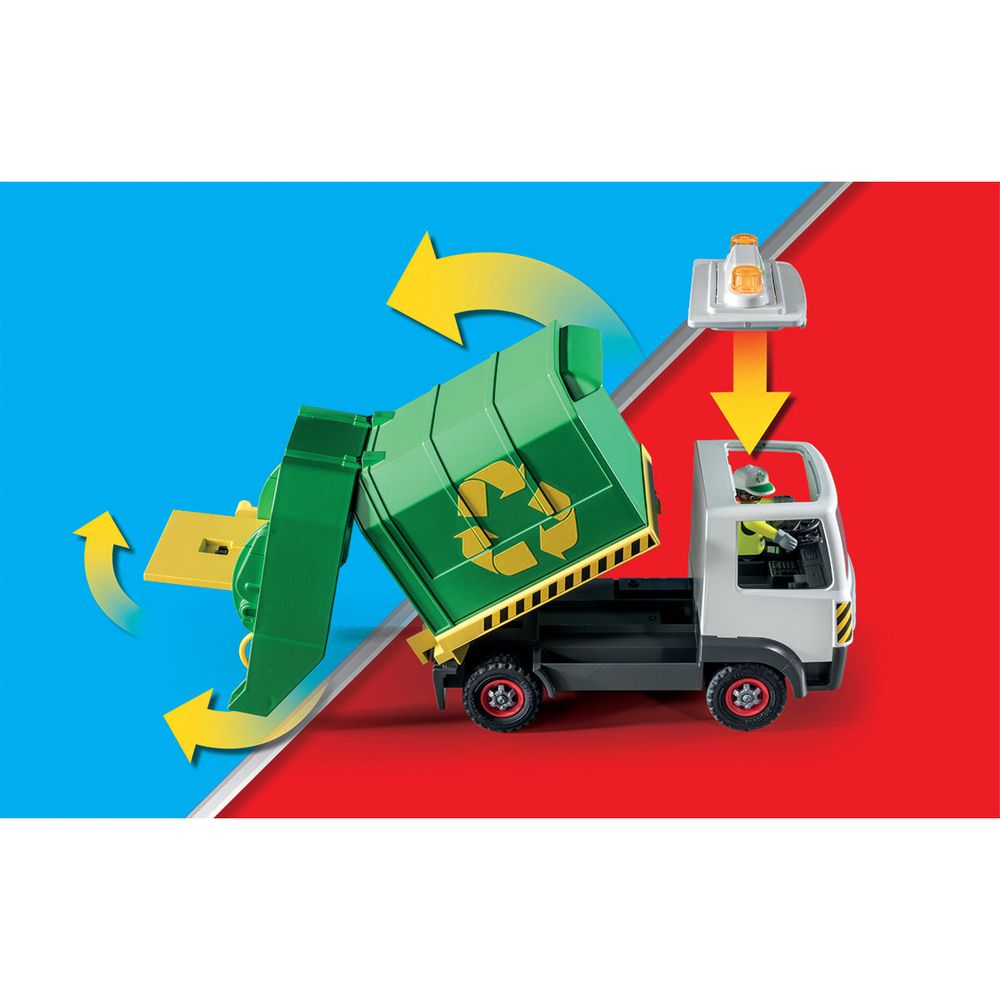 Playmobil - Recycling Truck with Accessories and 2 Figures - Preschool