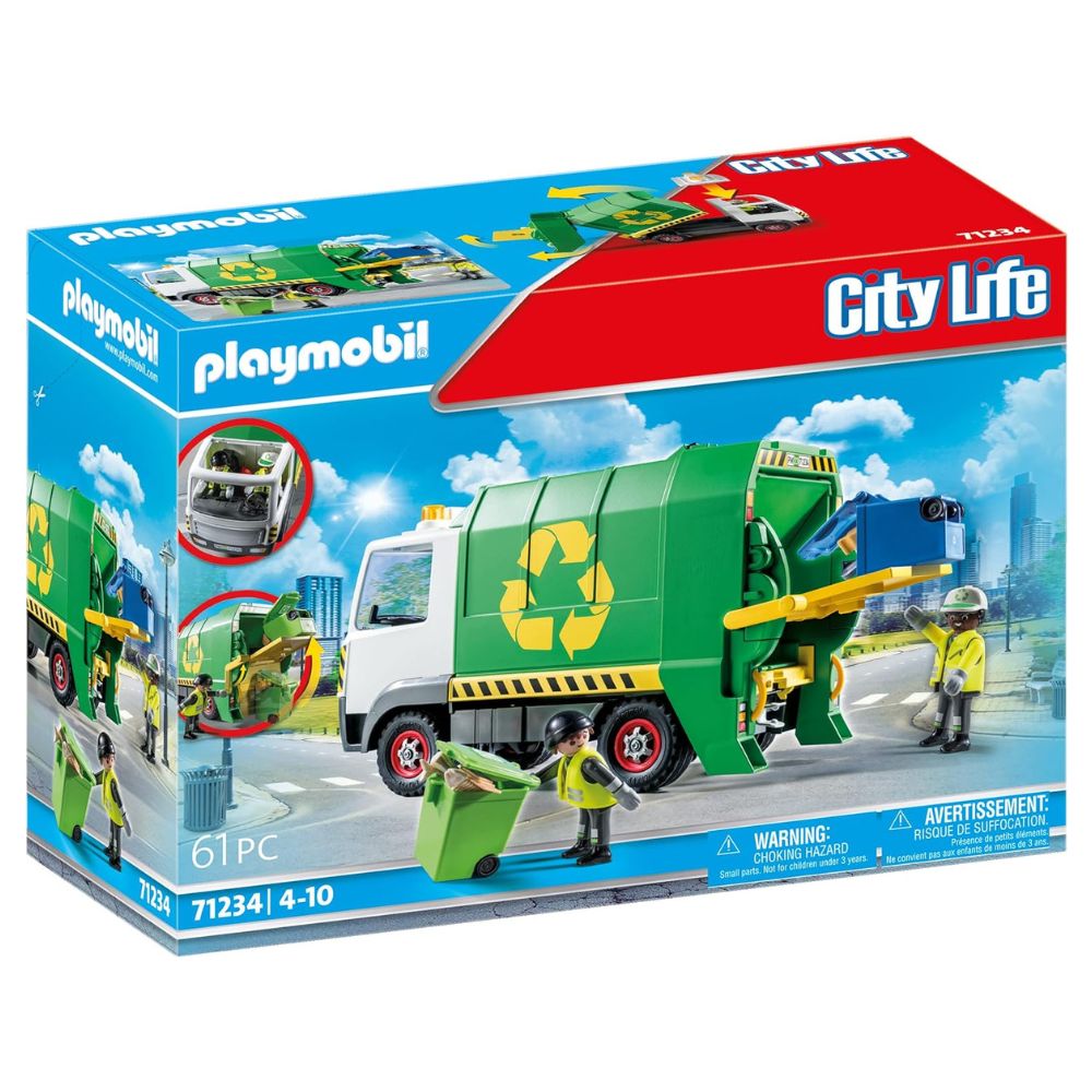 Playmobil - Recycling Truck with Accessories and 2 Figures - Preschool