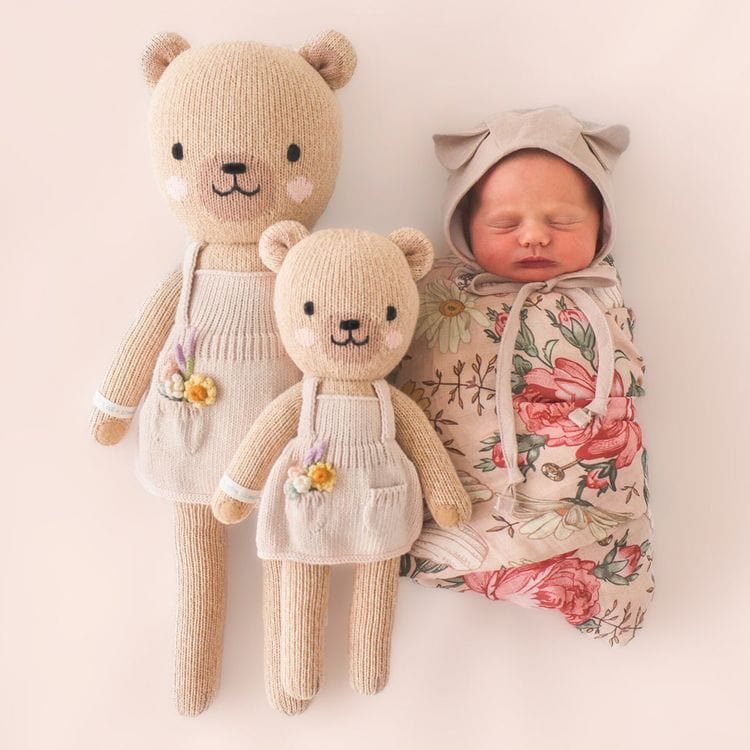 Cuddle And Kind - Regular 20" Goldie the Honey Bear Hand-Knit Doll - Plush
