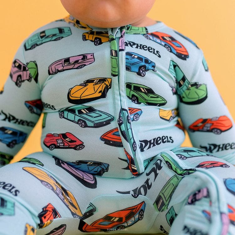 Posh Peanut - Retro Hot Wheels - Footie Zippered One Piece - Trend Accessories