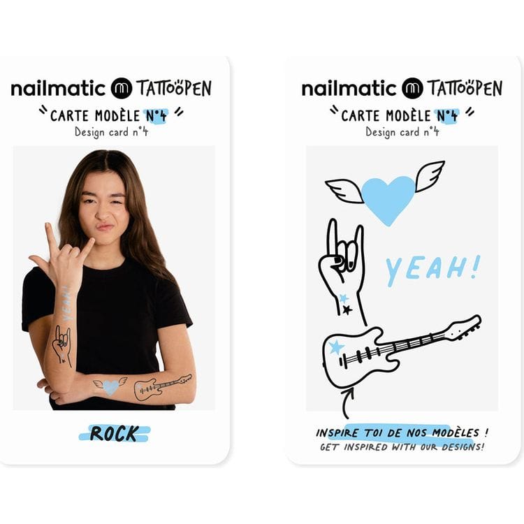 Nailmatic - Rock 'N Roll Tattoo Pen Set for Kids - Trend Accessories