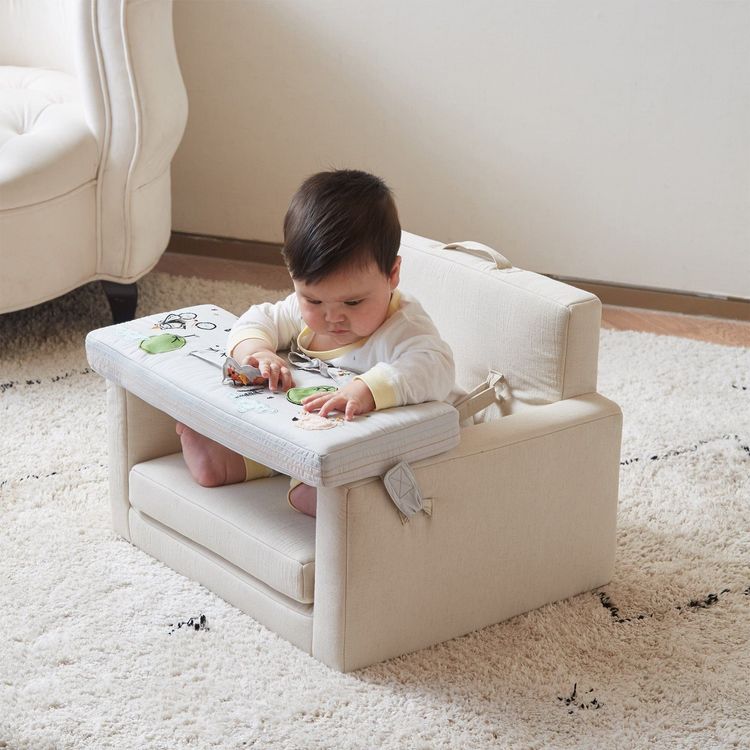 Wonder & Wise - Rolling Along Square Interactive Chair - Neutral - Room Decor