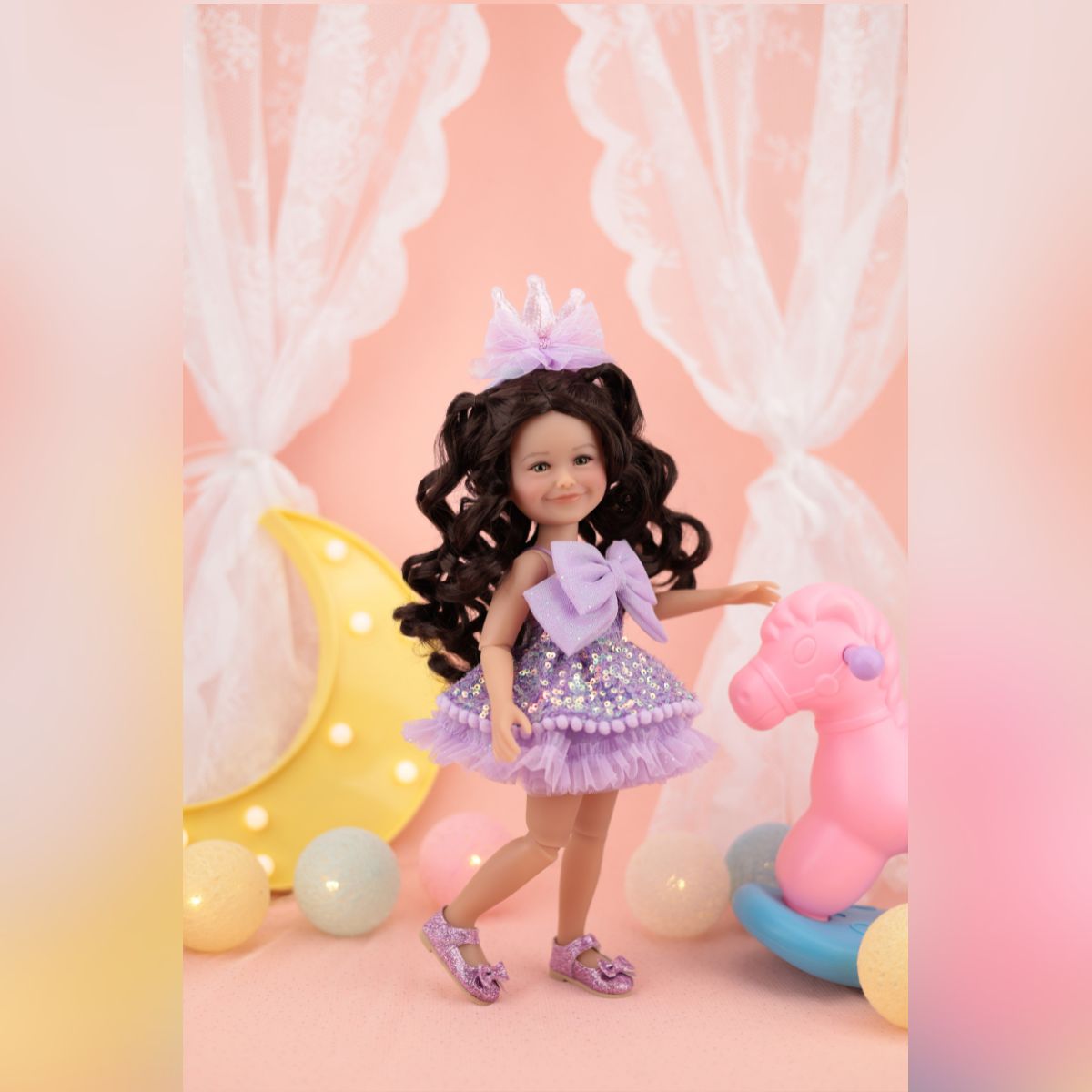 Birthday Siblies Doll - Tan Skin, Purple Dress