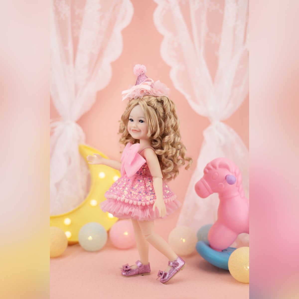 Birthday Siblies Doll - Fair Skin, Pink Dress