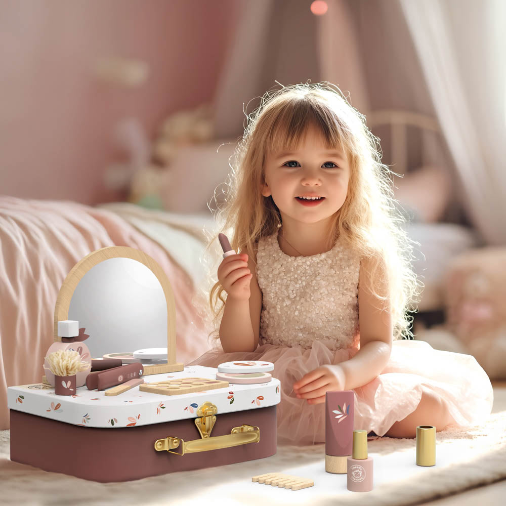 Wood Pretend Play Beauty Suitcase