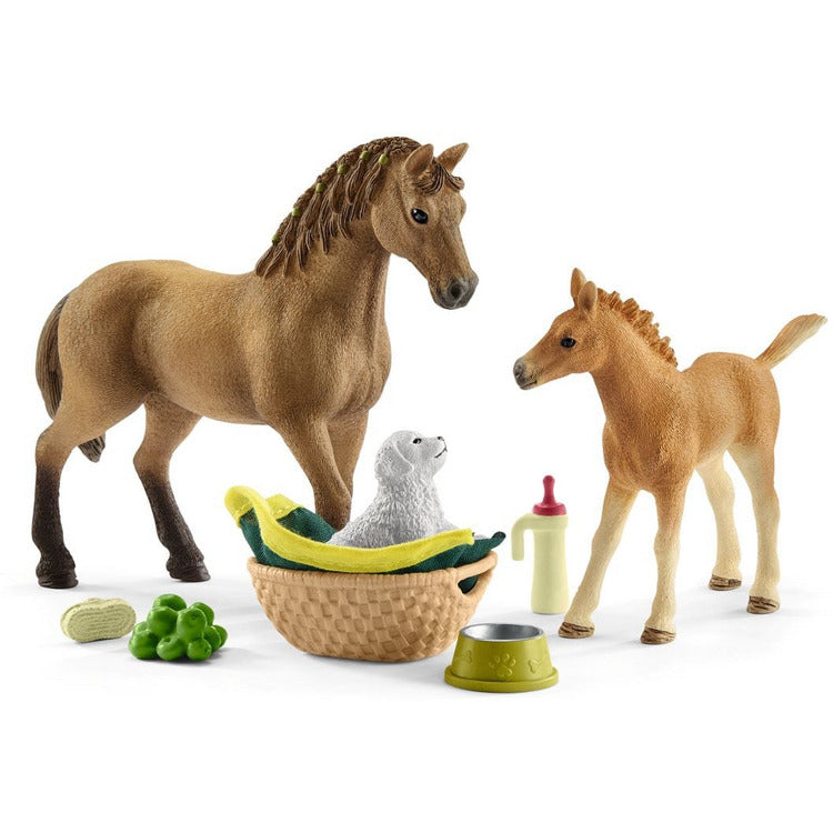 Schleich - Sarah’s Baby Animal Care with Quarter Horse - STEM