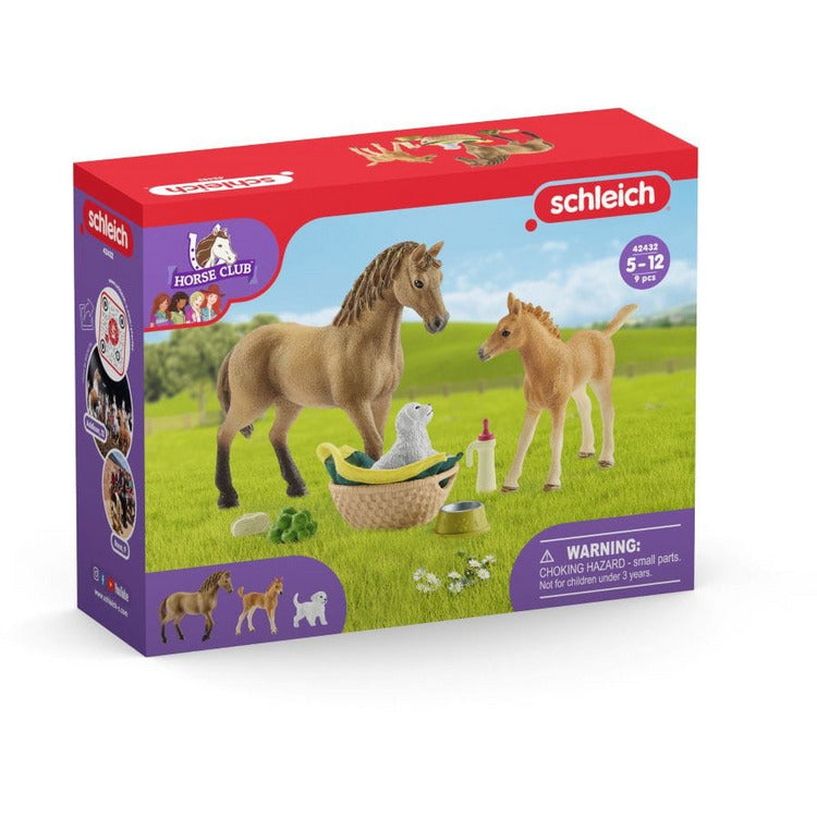 Schleich - Sarah’s Baby Animal Care with Quarter Horse - STEM