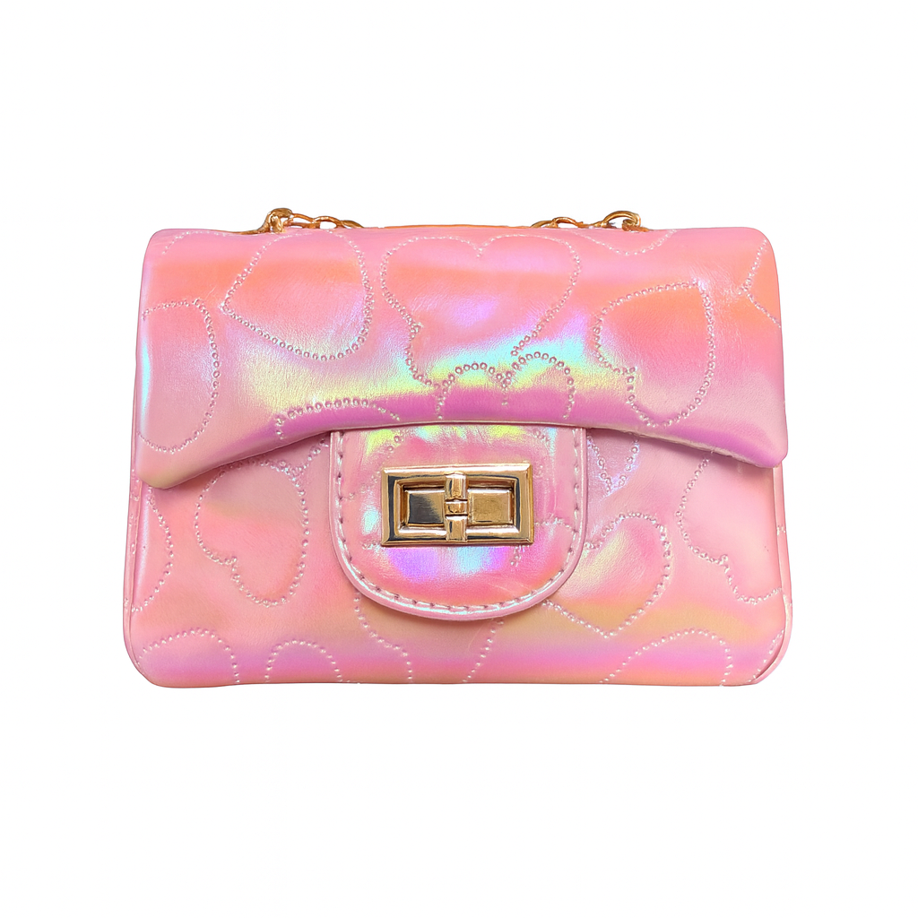 Zomi Gem - Shiny Dotted Classic Handbag - Pink - Trend Accessories