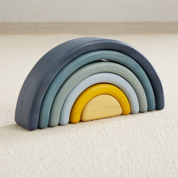 Wonder & Wise - Simply Semicircles Wood Stacker Toy - Infants