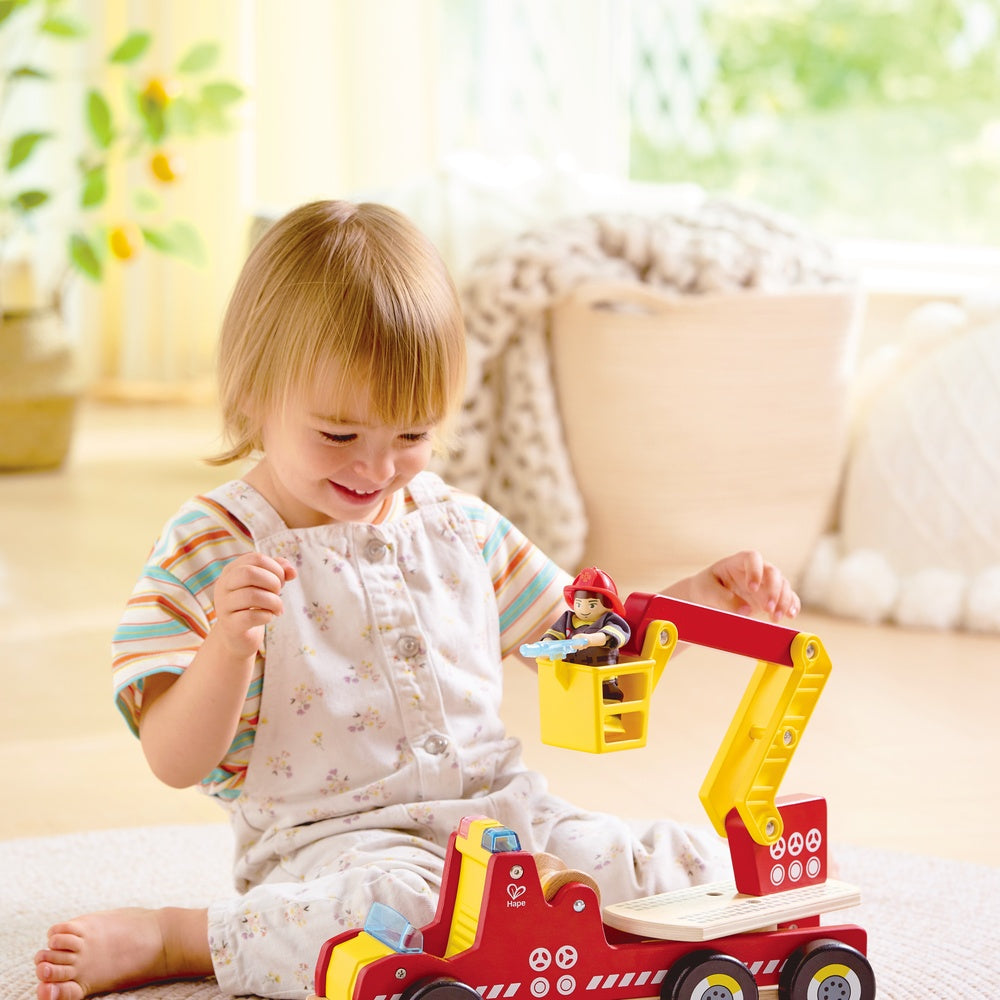 Hape - Siren & Lights Fire Truck - Preschool