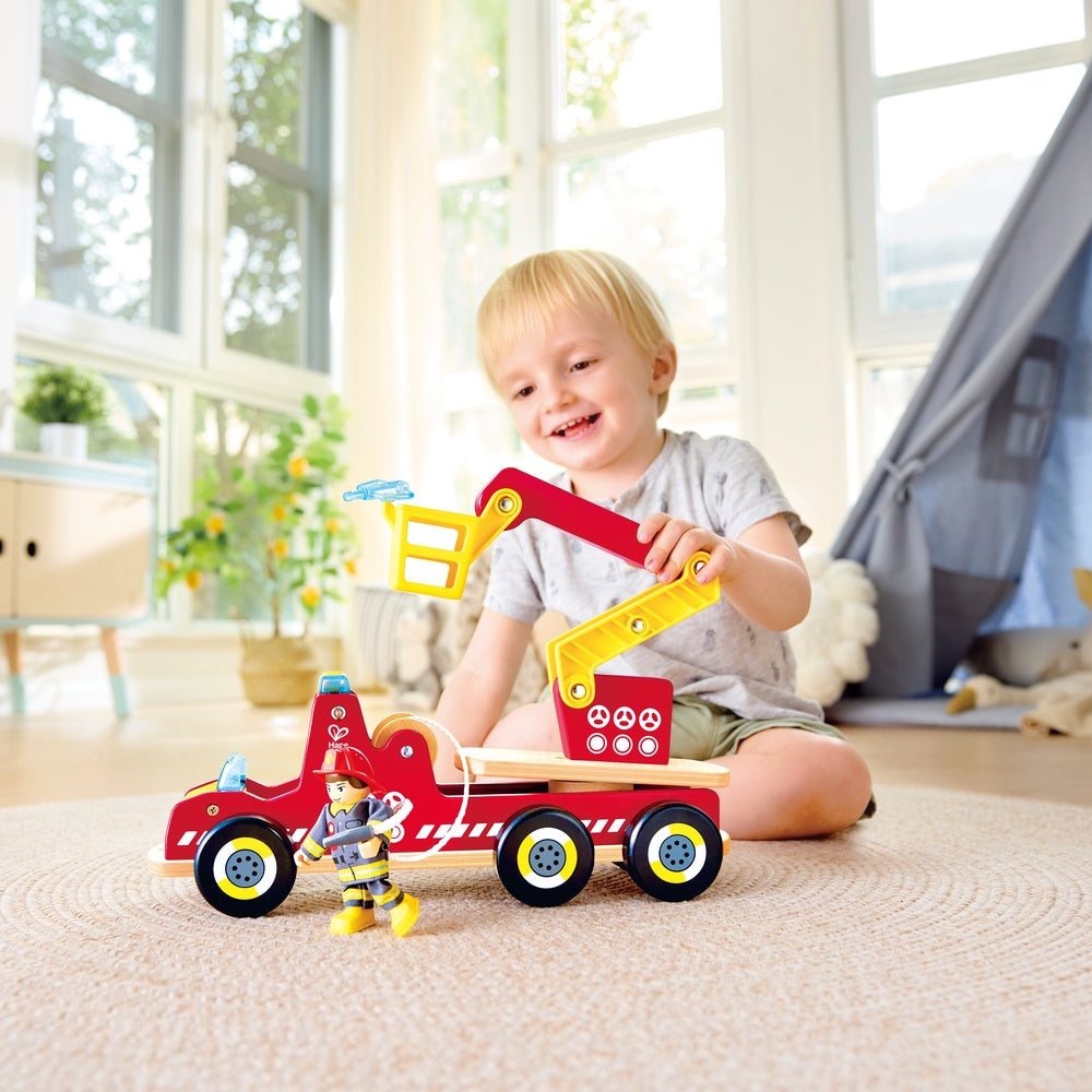 Hape - Siren & Lights Fire Truck - Preschool