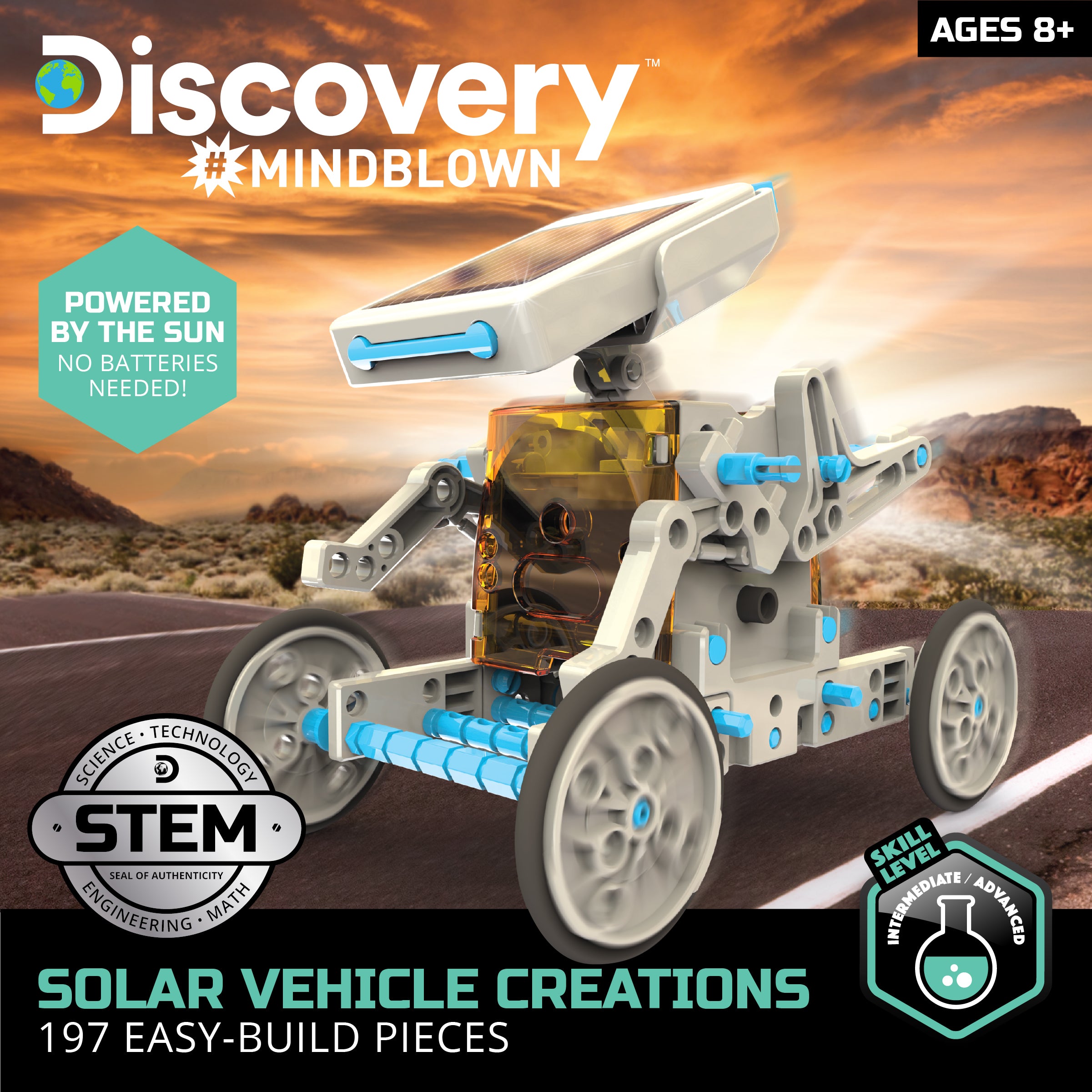 Discovery - Solar Vehicle Creation Easy-Build Kit - 197 Pieces - STEM