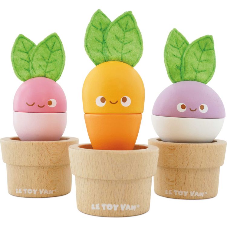 Le Toy Van - Stacking Wooden Veggies - 9 Pieces - Infants
