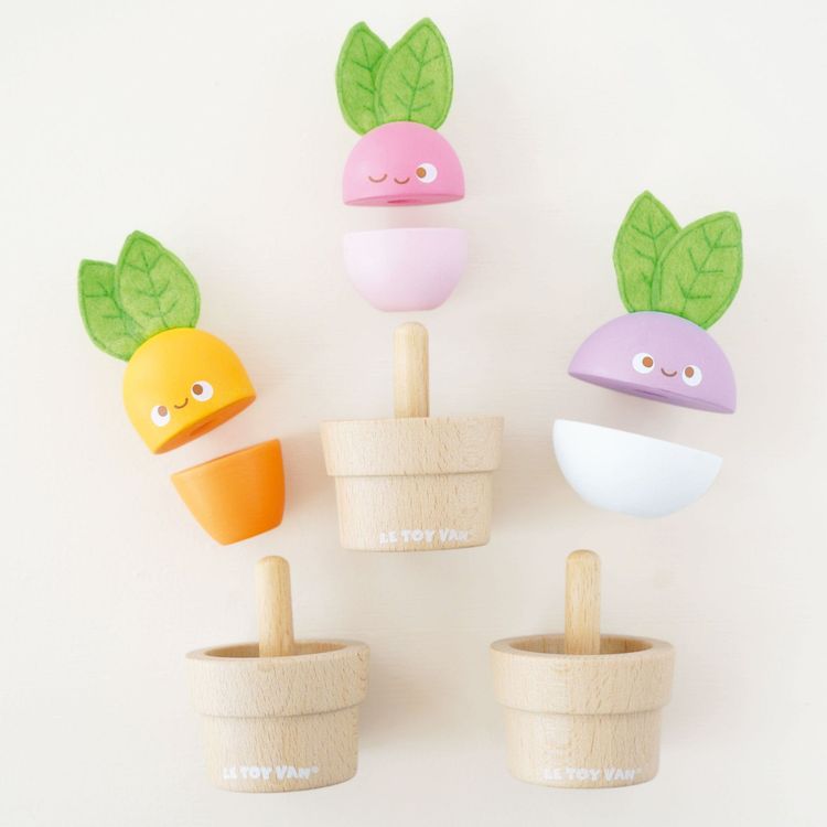 Le Toy Van - Stacking Wooden Veggies - 9 Pieces - Infants