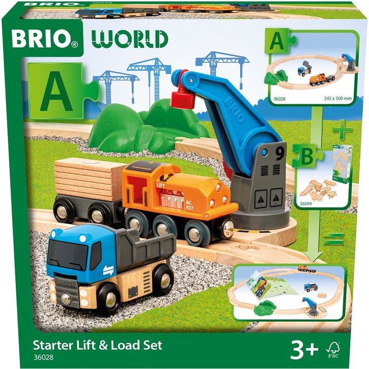 Brio - Starter Lift & Load Railway Set - Preschool