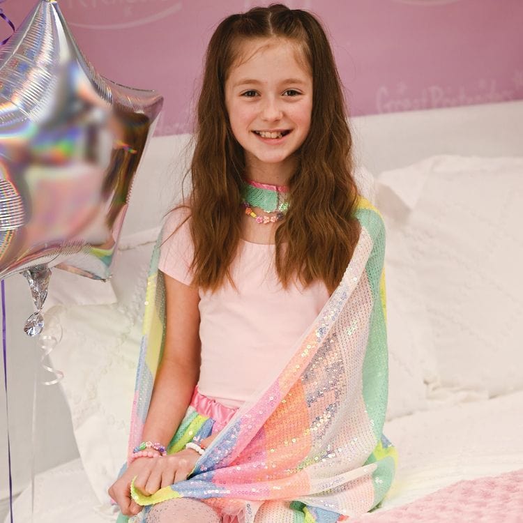 Great Pretenders - Stripy Sequin Cape - Size 4-6 Years - Dress up