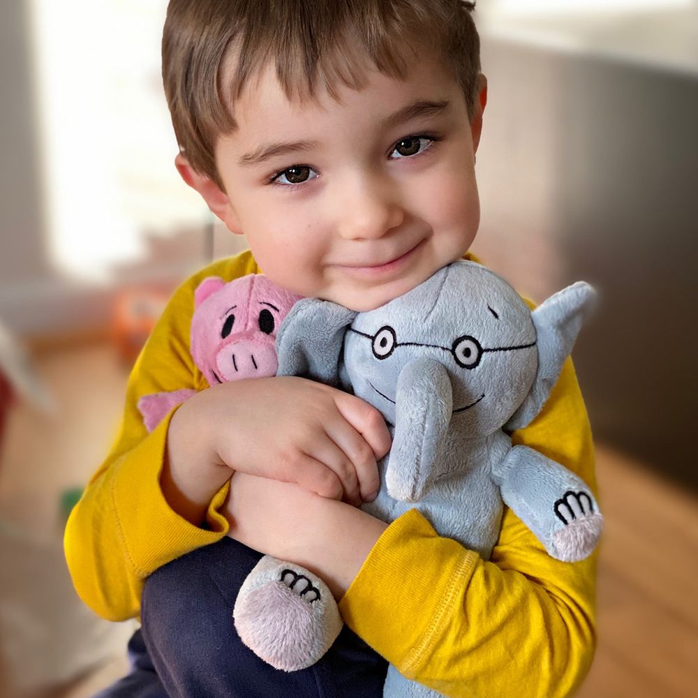 Elephant & Piggie Plush Pair