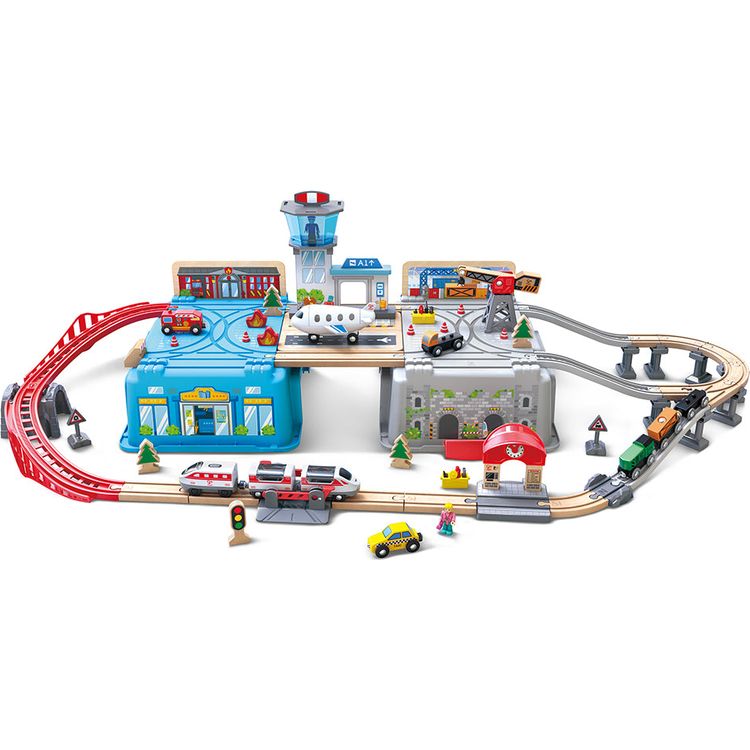Hape - Super Cityscape Transport Bucket Set - Preschool