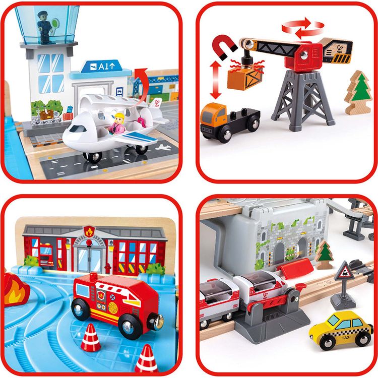 Hape - Super Cityscape Transport Bucket Set - Preschool