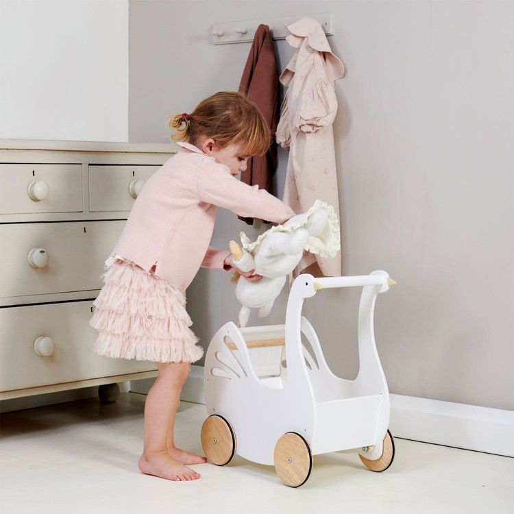 Tender Leaf Toys - Sweet Dreams Swan Doll Pram - Dolls