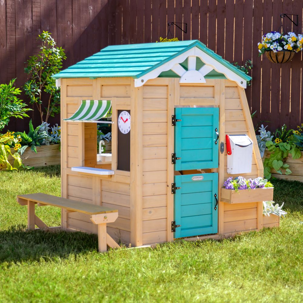 Gardenia Wooden Playhouse with Large Window & Kitchen