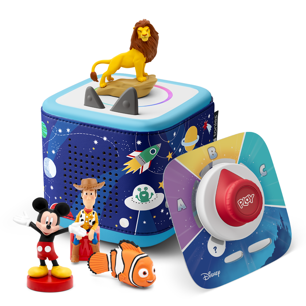 Tonies Disney Toniebox 2 Bundle with Tonieplay Game, Sleeve and 4 Toni