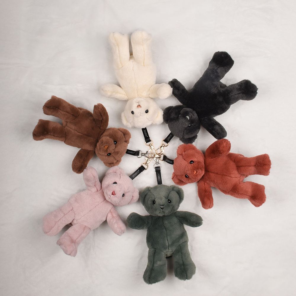 DouDou - Teddy Bear Bag Charm - Rose - Plush
