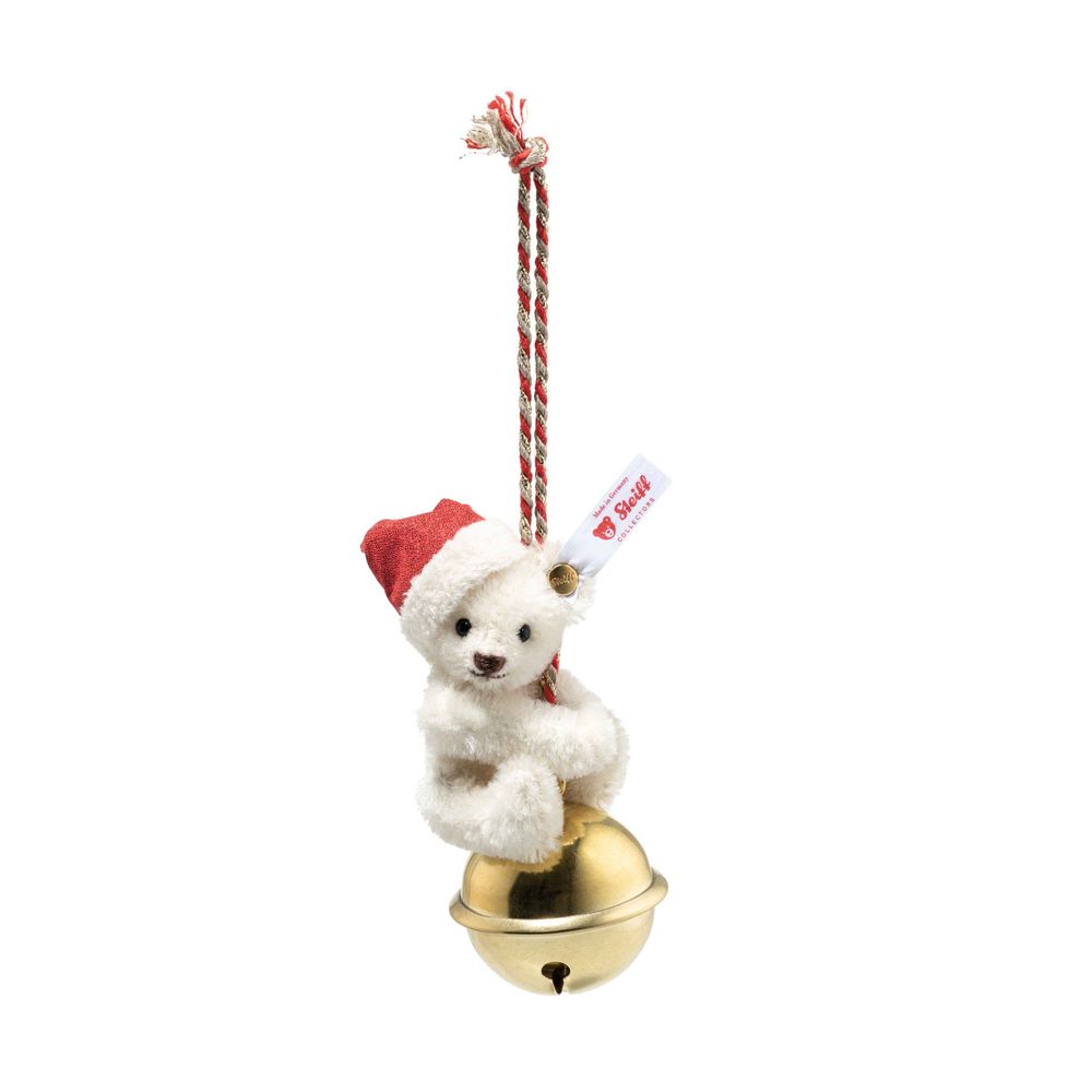 Steiff North America, Inc. - Teddy Bear Ornament on Christmas Bell - Plush