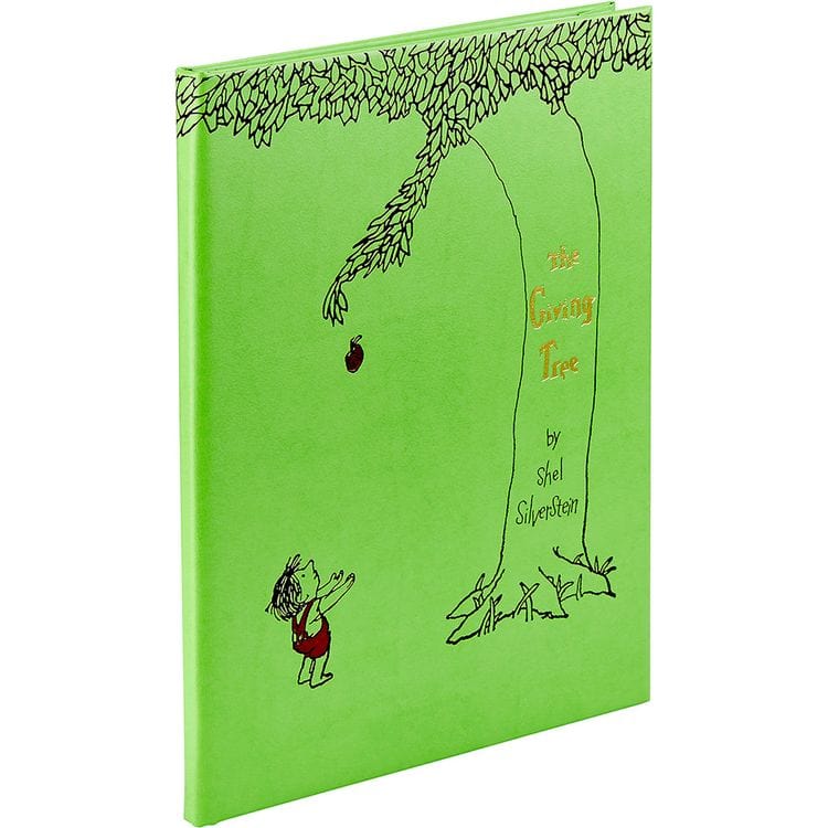 Graphic Image - "The Giving Tree" Book in Lime Bonded Leather - Books