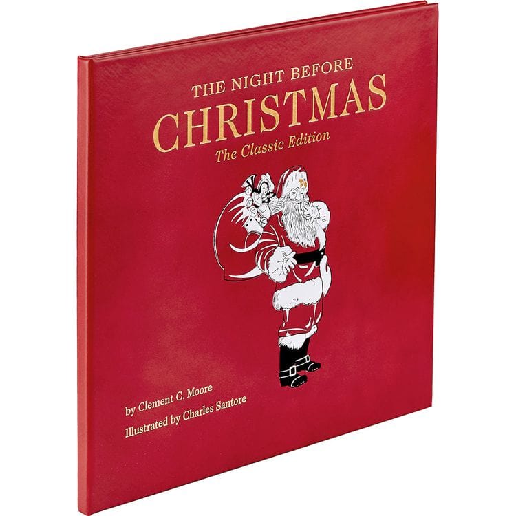 Graphic Image - "The Night Before Christmas" Book in Red Bonded Leather - Books