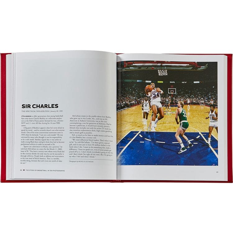Graphic Image - "The Story of Basketball in 100 Photographs" Leather-Bound Book by Sports Illustrated - Books
