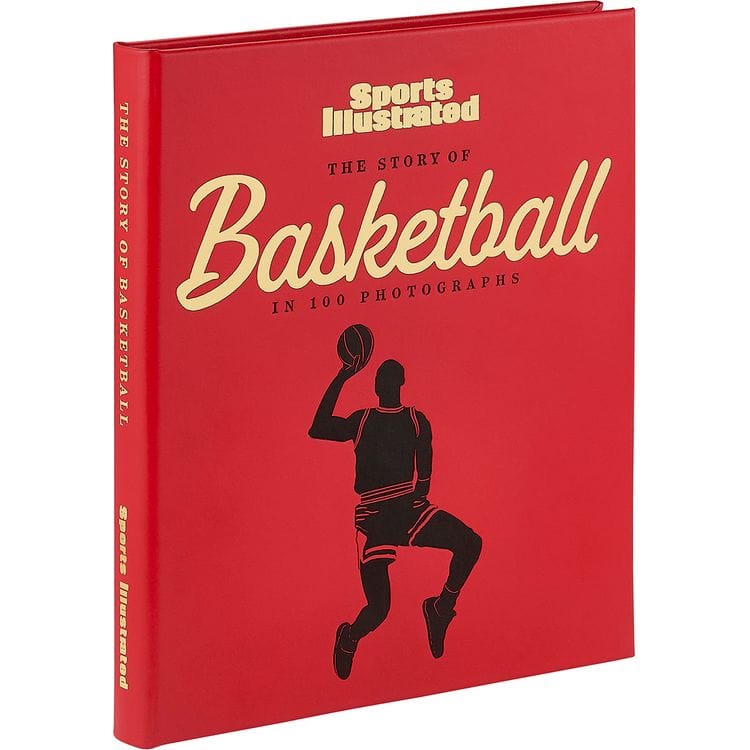Graphic Image - "The Story of Basketball in 100 Photographs" Leather-Bound Book by Sports Illustrated - Books