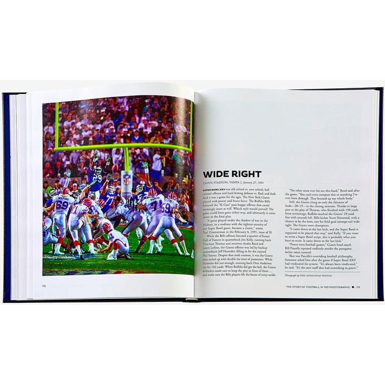 Graphic Image - "The Story of Football in 100 Photographs" Book by Sports Illustrated - Navy - Books