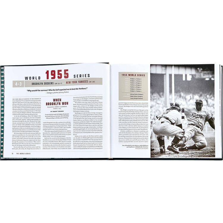 Graphic Image - The World Series Book in Green Bonded Leather - Books