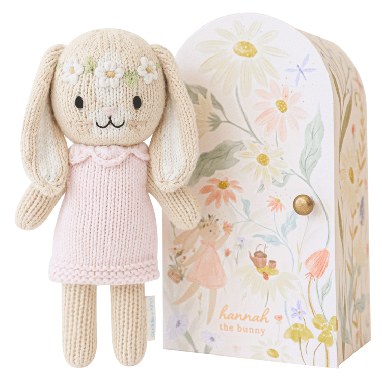 Cuddle And Kind - Tiny 6" Hannah the Bunny Hand-Knit Doll - Plush