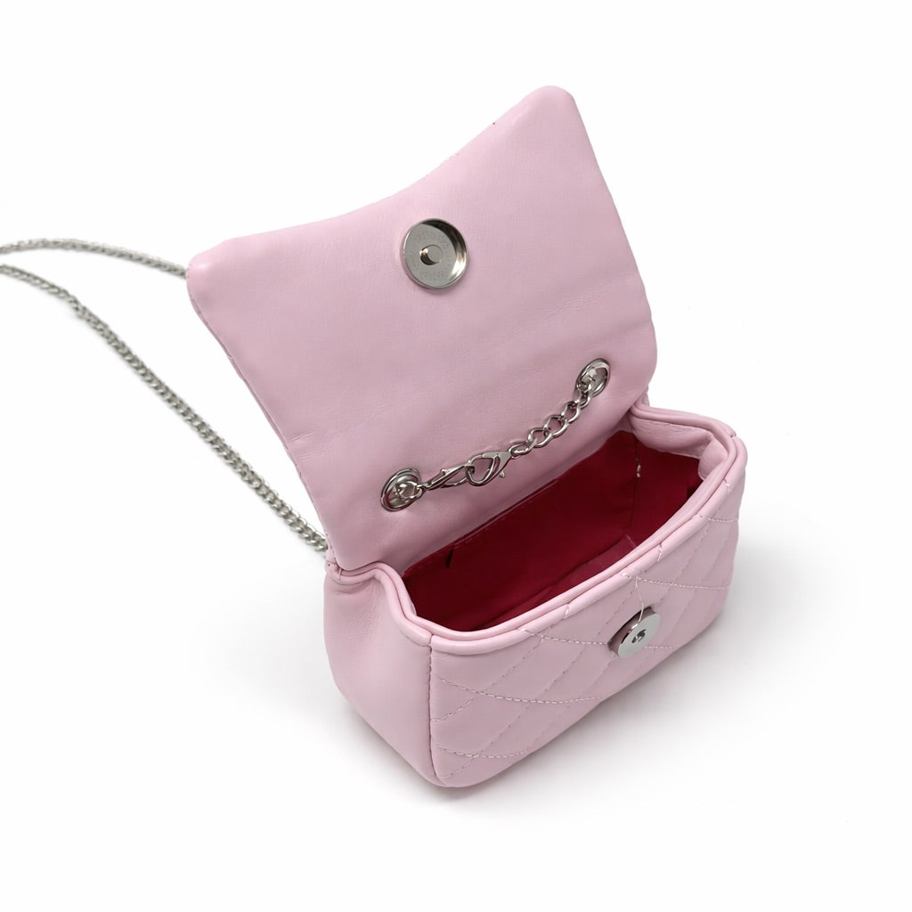 Zomi Gem - Tiny Crystal Stud Handbag - Pink - Trend Accessories