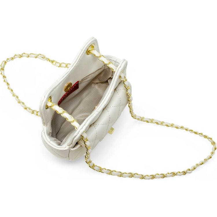 Zomi Gem Trend Accessories Tiny Quilted Treasure Purse - White