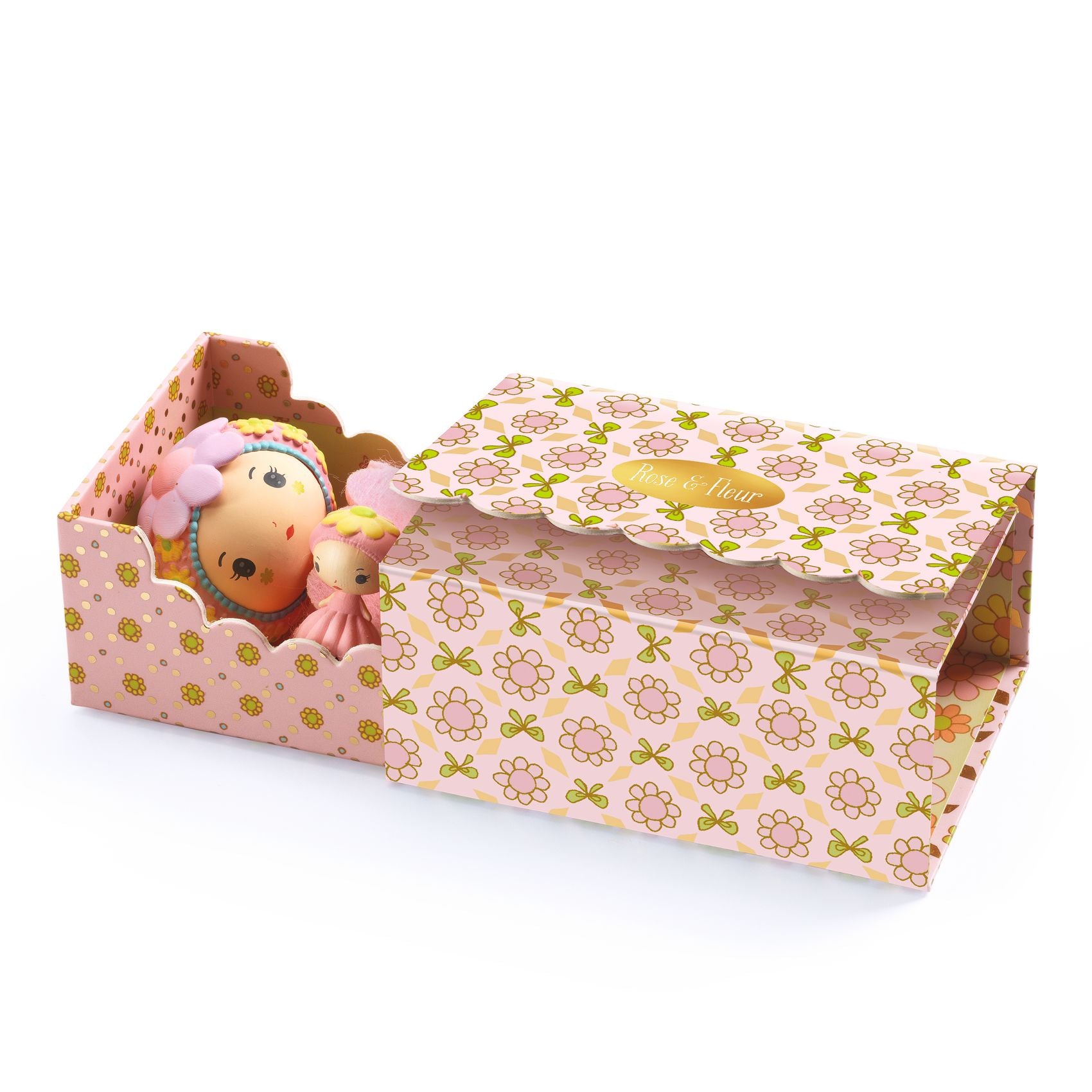 Djeco - Tinyly Rose Tinyroom with Figurines - Collectibles