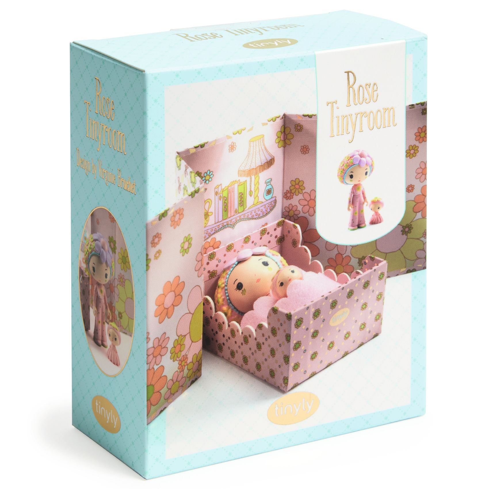 Djeco - Tinyly Rose Tinyroom with Figurines - Collectibles