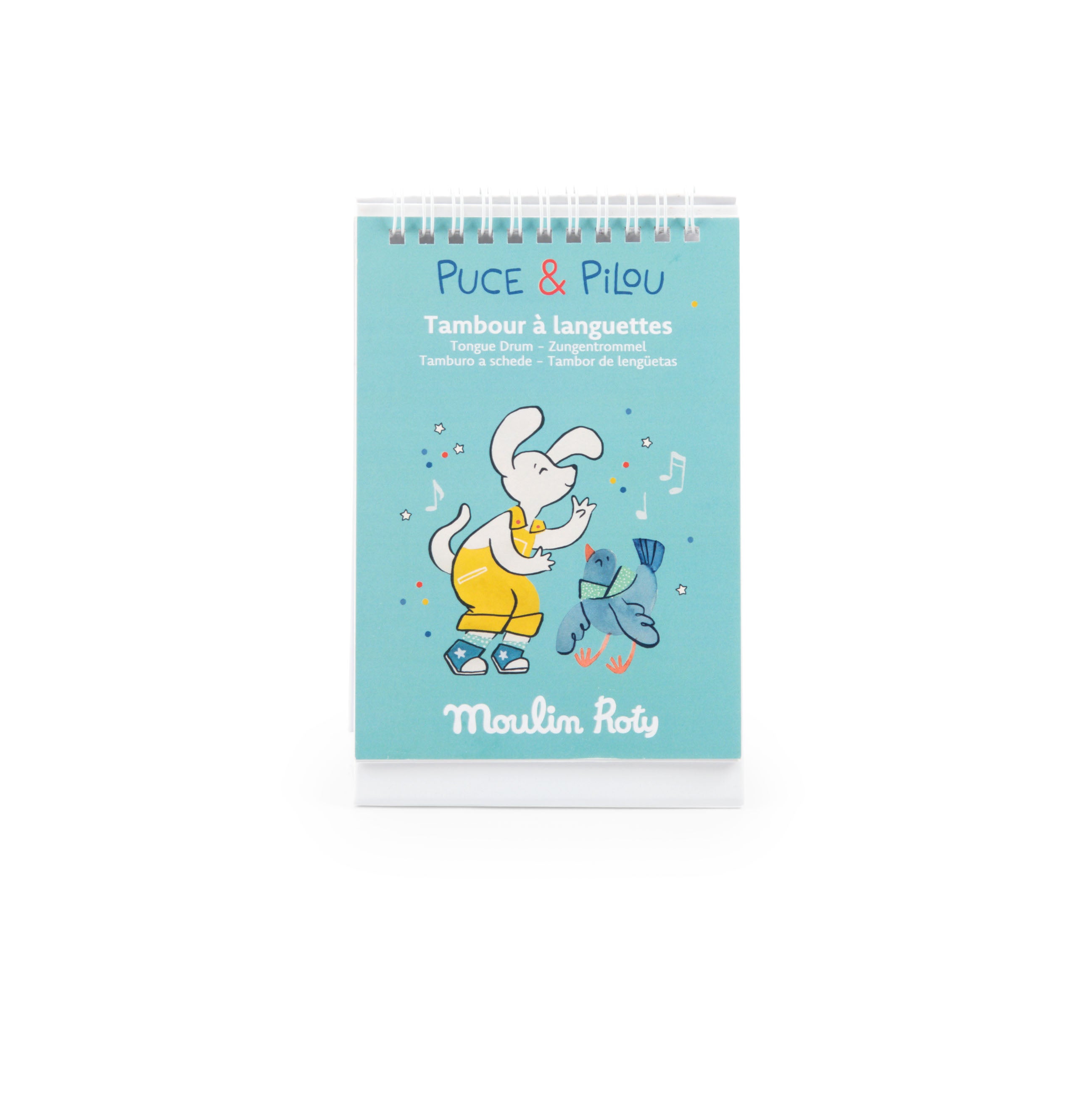 Moulin Roty - Tongue Drum Large - Light Blue - Music
