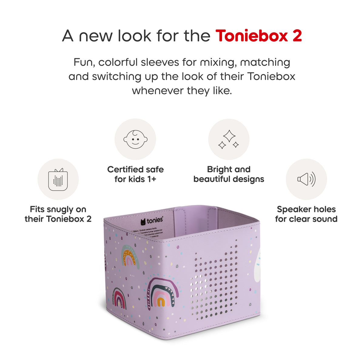 Tonies - Toniebox 2 Sleeve: Rainbow - Electronics